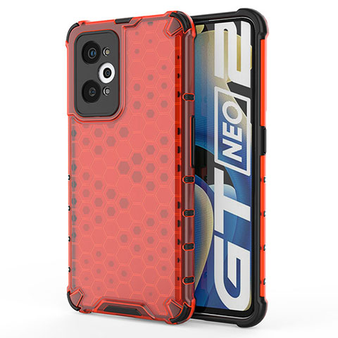 Carcasa Bumper Funda Silicona Transparente 360 Grados AM3 para Realme Q5 Pro 5G Rojo