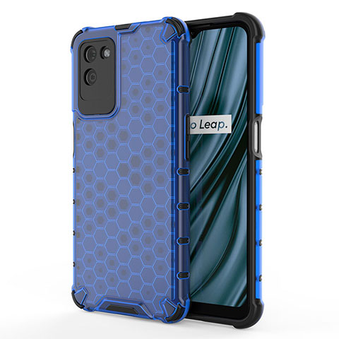 Carcasa Bumper Funda Silicona Transparente 360 Grados AM3 para Realme V11 5G Azul