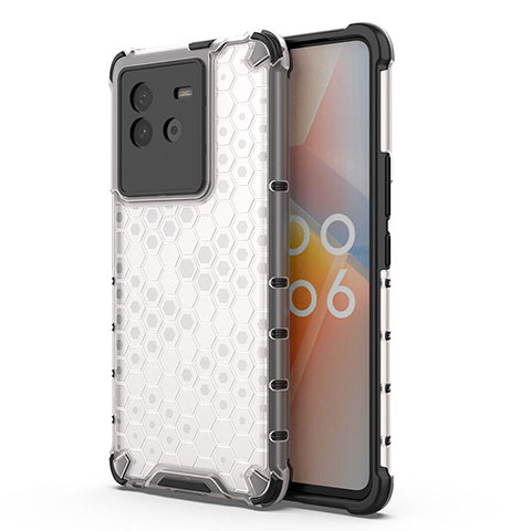 Carcasa Bumper Funda Silicona Transparente 360 Grados AM3 para Vivo iQOO Neo6 SE 5G Blanco