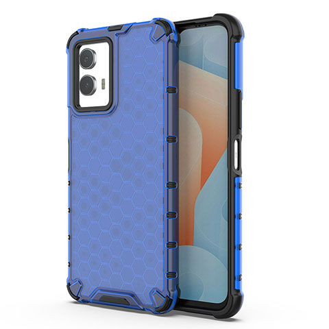 Carcasa Bumper Funda Silicona Transparente 360 Grados AM3 para Vivo iQOO U5 5G Azul