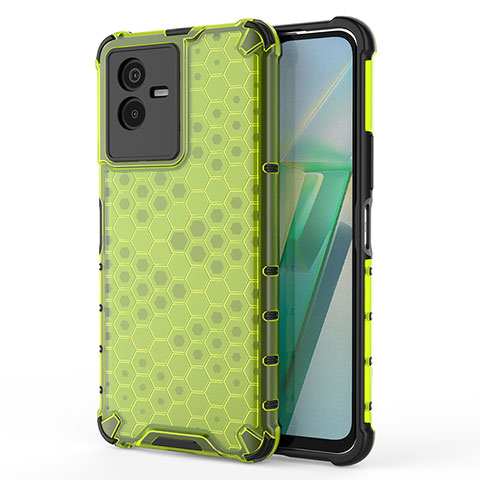 Carcasa Bumper Funda Silicona Transparente 360 Grados AM3 para Vivo iQOO Z6x Verde