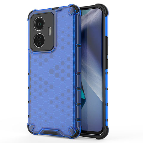 Carcasa Bumper Funda Silicona Transparente 360 Grados AM3 para Vivo T1 4G Azul