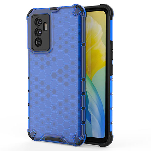 Carcasa Bumper Funda Silicona Transparente 360 Grados AM3 para Vivo V23e Azul