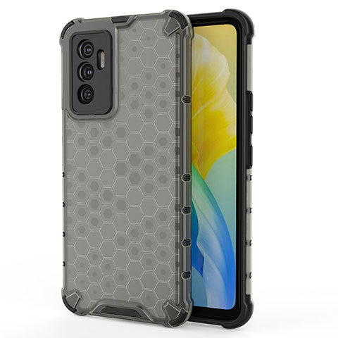 Carcasa Bumper Funda Silicona Transparente 360 Grados AM3 para Vivo V23e Negro