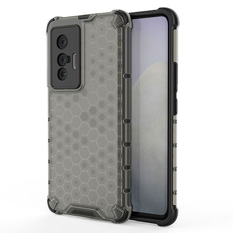 Carcasa Bumper Funda Silicona Transparente 360 Grados AM3 para Vivo X70t Negro