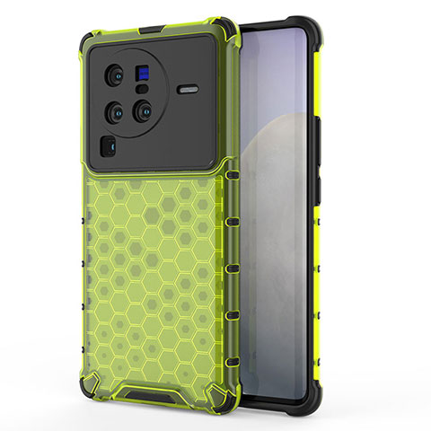 Carcasa Bumper Funda Silicona Transparente 360 Grados AM3 para Vivo X80 Pro 5G Verde