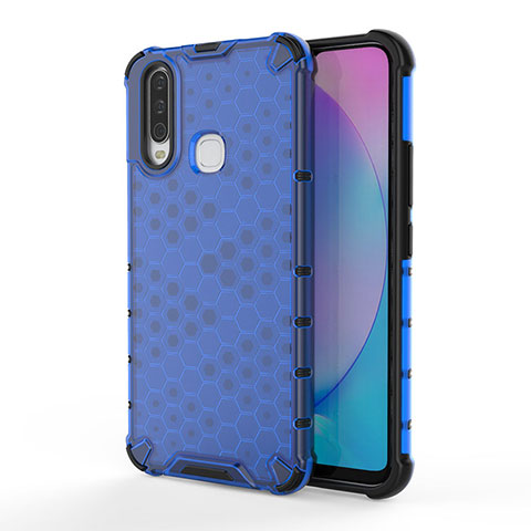 Carcasa Bumper Funda Silicona Transparente 360 Grados AM3 para Vivo Y11 Azul