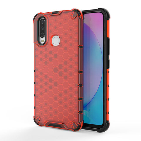 Carcasa Bumper Funda Silicona Transparente 360 Grados AM3 para Vivo Y11 Rojo