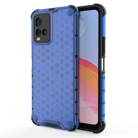 Carcasa Bumper Funda Silicona Transparente 360 Grados AM3 para Vivo Y21 Azul