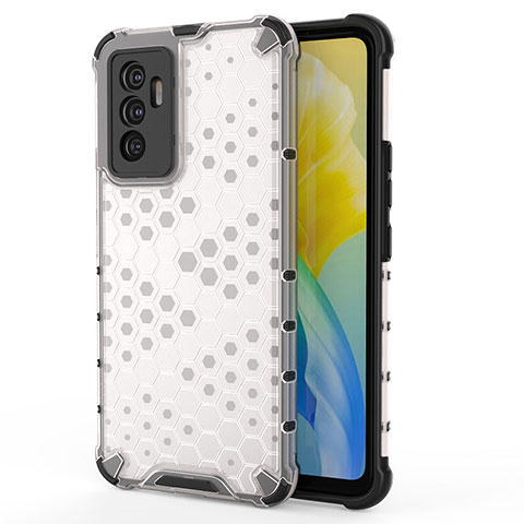 Carcasa Bumper Funda Silicona Transparente 360 Grados AM3 para Vivo Y75 4G Blanco