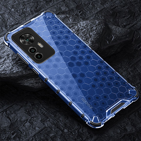 Carcasa Bumper Funda Silicona Transparente 360 Grados AM3 para Xiaomi Redmi K50 Ultra 5G Azul