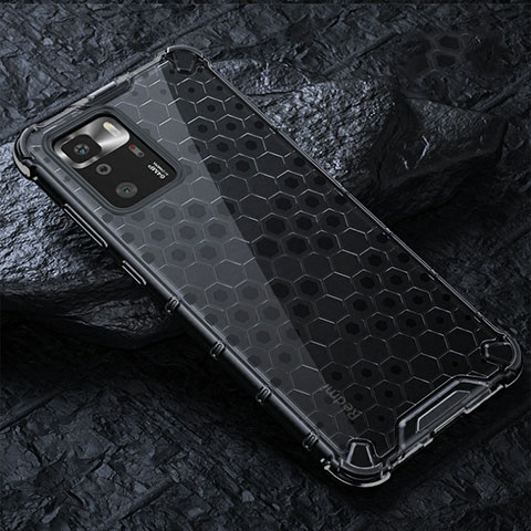 Carcasa Bumper Funda Silicona Transparente 360 Grados AM3 para Xiaomi Redmi Note 10 Pro 5G Negro