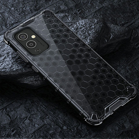 Carcasa Bumper Funda Silicona Transparente 360 Grados AM4 para OnePlus 9 5G Negro