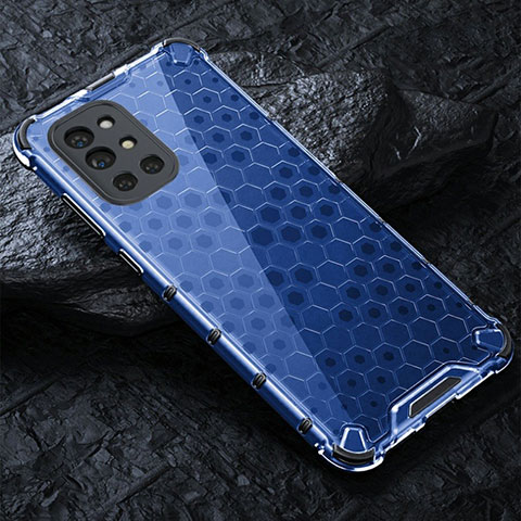 Carcasa Bumper Funda Silicona Transparente 360 Grados AM4 para OnePlus 9R 5G Azul