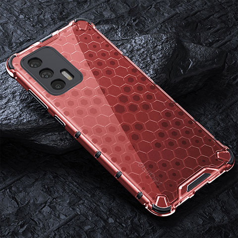 Carcasa Bumper Funda Silicona Transparente 360 Grados AM4 para Realme GT Neo 2T 5G Rojo