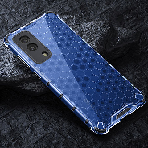 Carcasa Bumper Funda Silicona Transparente 360 Grados AM4 para Vivo T1x 5G Azul