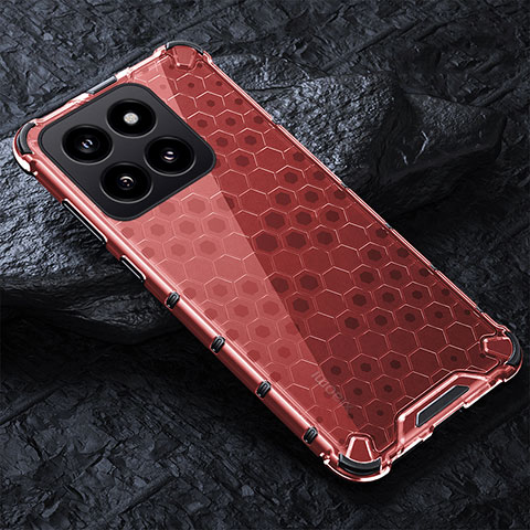 Carcasa Bumper Funda Silicona Transparente 360 Grados AM4 para Xiaomi Mi 14 Pro 5G Rojo