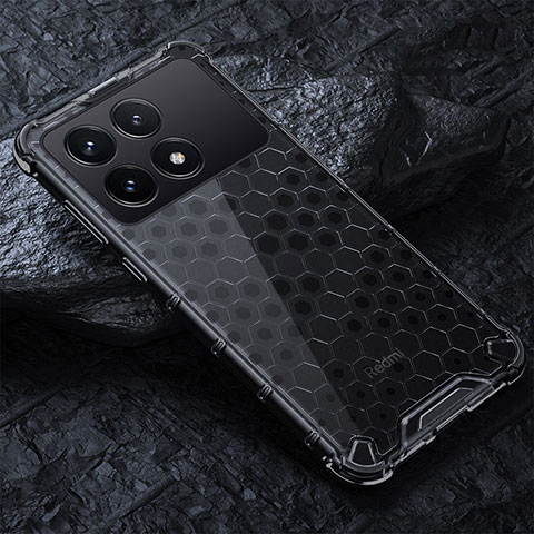 Carcasa Bumper Funda Silicona Transparente 360 Grados AM4 para Xiaomi Redmi K70 Pro 5G Negro