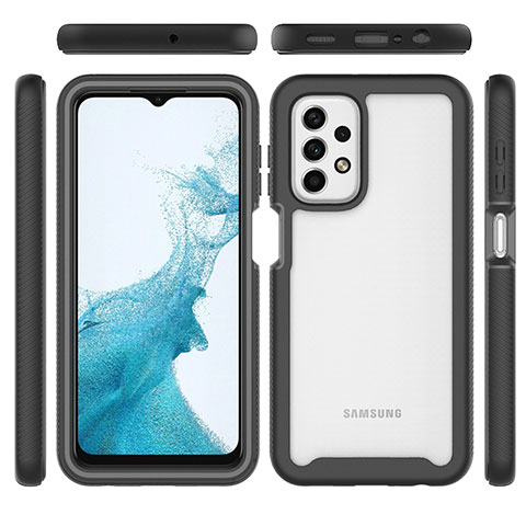 Carcasa Bumper Funda Silicona Transparente 360 Grados JX1 para Samsung Galaxy A23 5G Negro