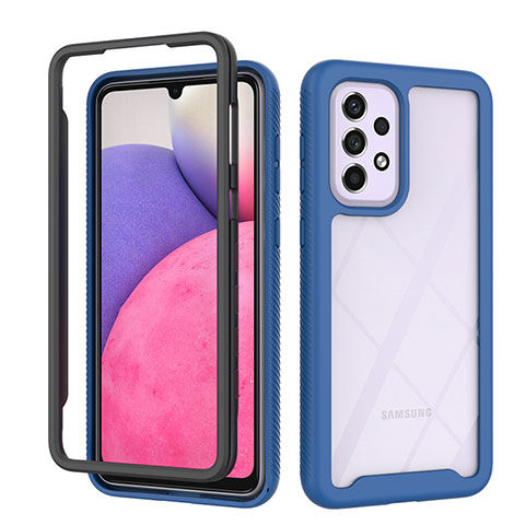 Carcasa Bumper Funda Silicona Transparente 360 Grados JX1 para Samsung Galaxy A33 5G Azul