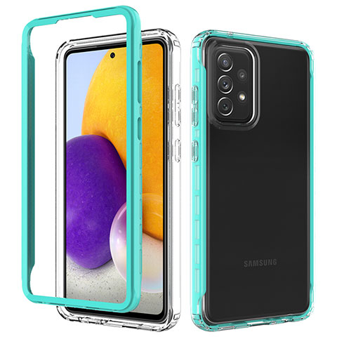 Carcasa Bumper Funda Silicona Transparente 360 Grados JX1 para Samsung Galaxy A72 5G Cian