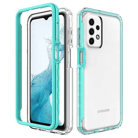 Carcasa Bumper Funda Silicona Transparente 360 Grados JX2 para Samsung Galaxy A23 4G Azul Cielo