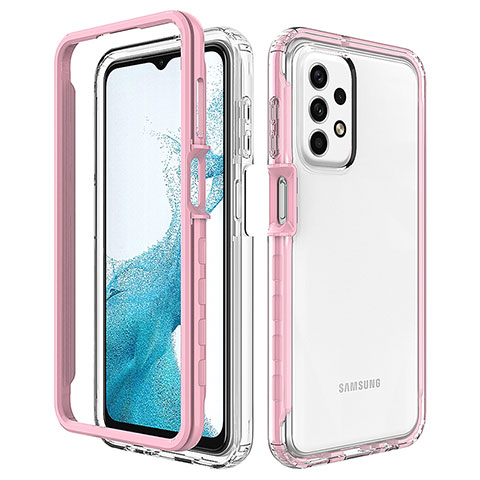 Carcasa Bumper Funda Silicona Transparente 360 Grados JX2 para Samsung Galaxy A23 4G Rosa