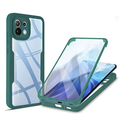 Carcasa Bumper Funda Silicona Transparente 360 Grados M01 para Xiaomi Mi 11 5G Verde