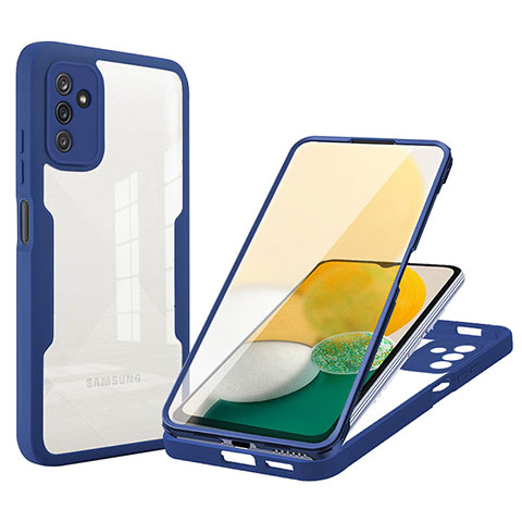 Carcasa Bumper Funda Silicona Transparente 360 Grados MJ1 para Samsung Galaxy A04s Azul