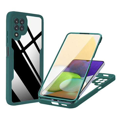 Carcasa Bumper Funda Silicona Transparente 360 Grados MJ1 para Samsung Galaxy A22 4G Verde