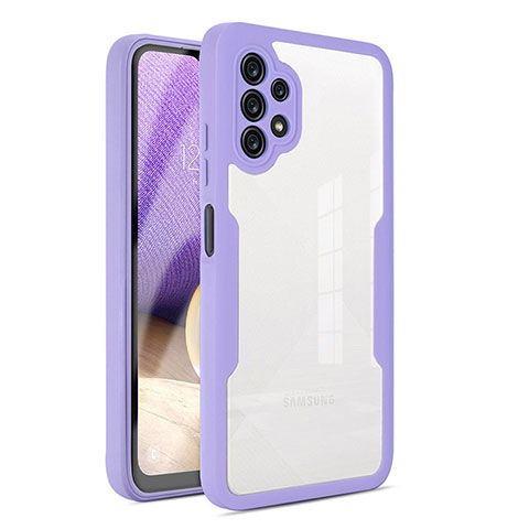 Carcasa Bumper Funda Silicona Transparente 360 Grados MJ1 para Samsung Galaxy A32 4G Morado