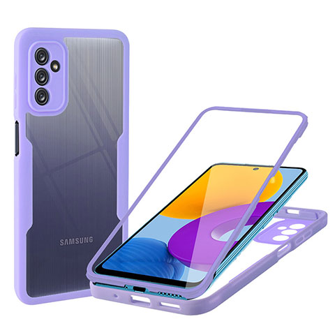 Carcasa Bumper Funda Silicona Transparente 360 Grados MJ1 para Samsung Galaxy M52 5G Morado