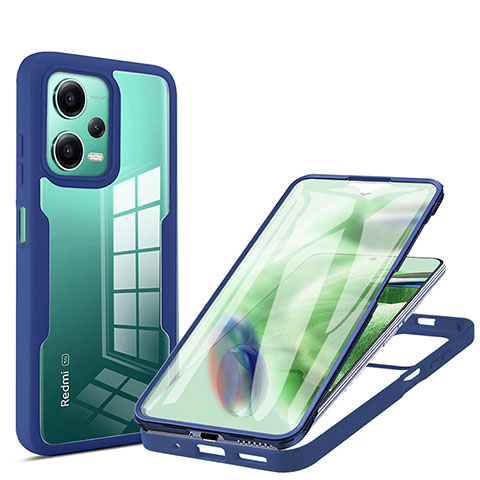 Carcasa Bumper Funda Silicona Transparente 360 Grados MJ1 para Xiaomi Poco X5 5G Azul