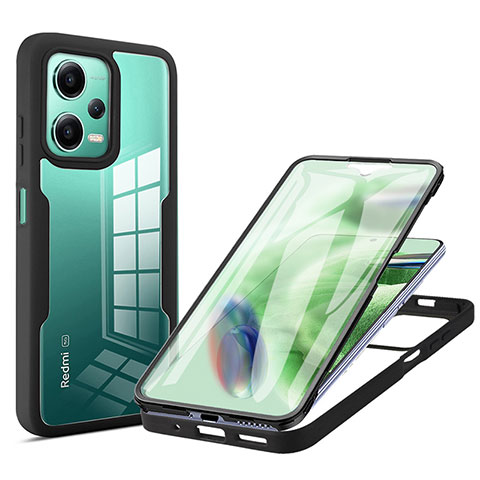 Carcasa Bumper Funda Silicona Transparente 360 Grados MJ1 para Xiaomi Poco X5 5G Negro