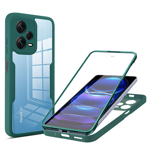 Carcasa Bumper Funda Silicona Transparente 360 Grados MJ1 para Xiaomi Redmi Note 12 Pro+ Plus 5G Verde