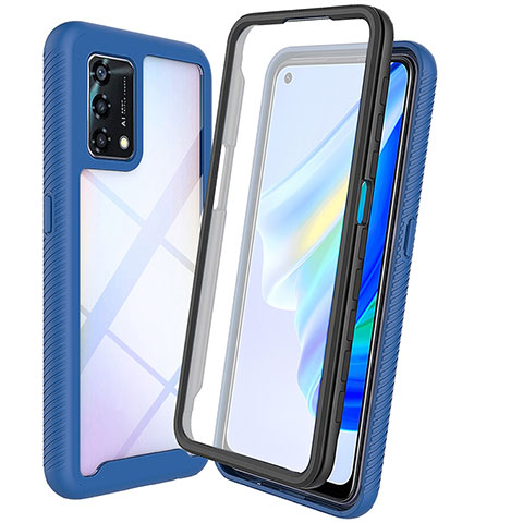 Carcasa Bumper Funda Silicona Transparente 360 Grados para Oppo A74 4G Azul