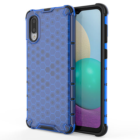 Carcasa Bumper Funda Silicona Transparente 360 Grados para Samsung Galaxy M02 Azul