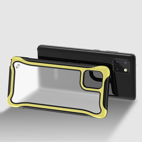 Carcasa Bumper Funda Silicona Transparente 360 Grados para Samsung Galaxy M60s Amarillo