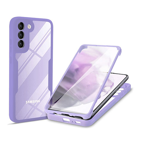 Carcasa Bumper Funda Silicona Transparente 360 Grados para Samsung Galaxy S24 5G Morado