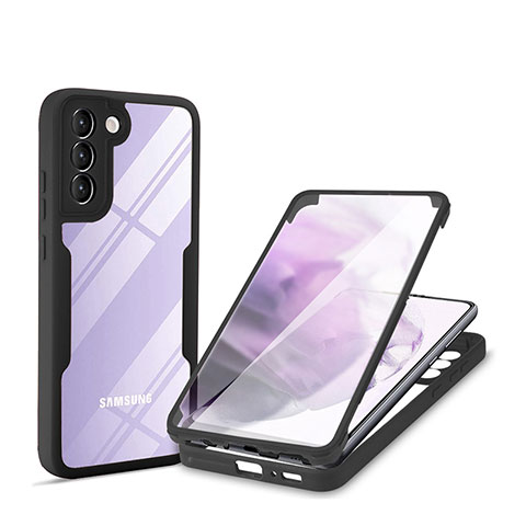 Carcasa Bumper Funda Silicona Transparente 360 Grados para Samsung Galaxy S24 Plus 5G Negro