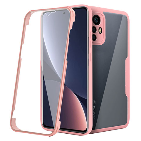 Carcasa Bumper Funda Silicona Transparente 360 Grados para Xiaomi Mi 12S 5G Rosa