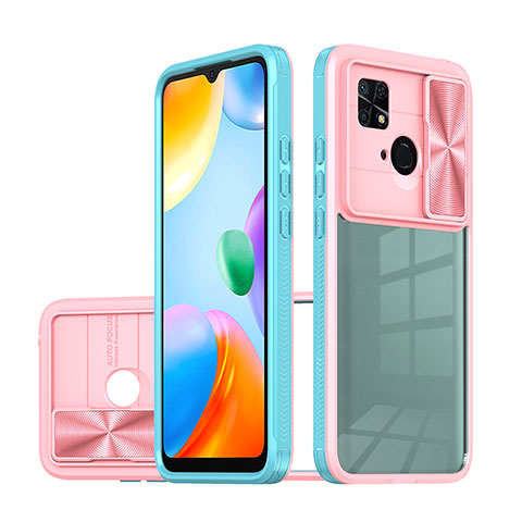 Carcasa Bumper Funda Silicona Transparente 360 Grados QW1 para Xiaomi Redmi 10C 4G Azul Cielo