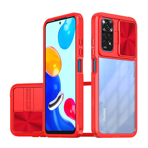 Carcasa Bumper Funda Silicona Transparente 360 Grados QW1 para Xiaomi Redmi Note 11S 4G Rojo