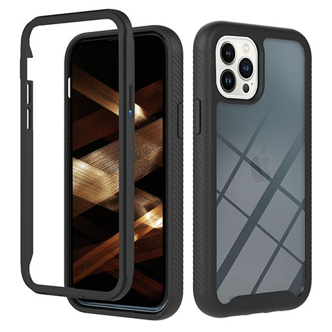 Carcasa Bumper Funda Silicona Transparente 360 Grados YB2 para Apple iPhone 13 Pro Max Negro