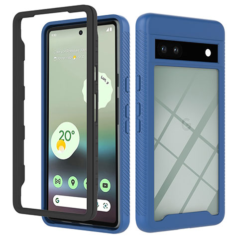 Carcasa Bumper Funda Silicona Transparente 360 Grados YB2 para Google Pixel 7a 5G Azul