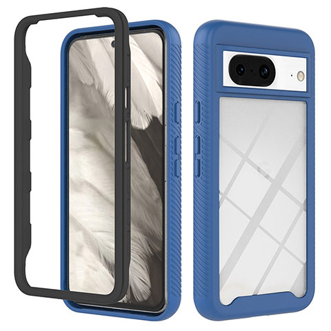 Carcasa Bumper Funda Silicona Transparente 360 Grados YB2 para Google Pixel 8 5G Azul