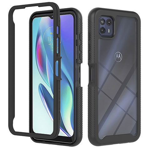 Carcasa Bumper Funda Silicona Transparente 360 Grados YB2 para Motorola Moto G50 5G Negro