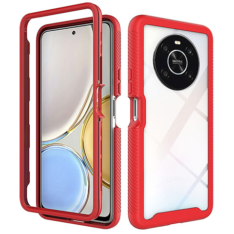 Carcasa Bumper Funda Silicona Transparente 360 Grados ZJ1 para Huawei Honor Magic4 Lite 4G Rojo