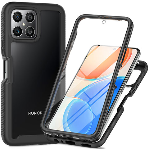 Carcasa Bumper Funda Silicona Transparente 360 Grados ZJ1 para Huawei Honor X8 4G Negro