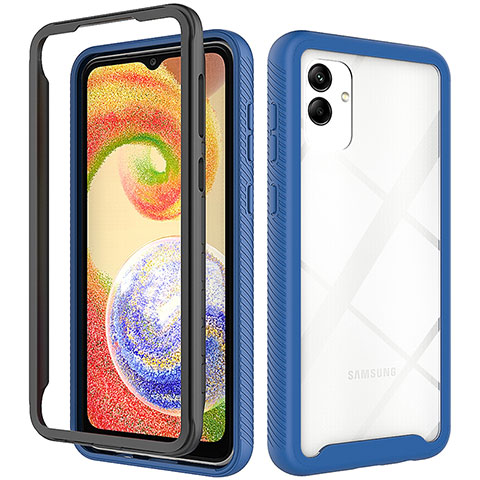 Carcasa Bumper Funda Silicona Transparente 360 Grados ZJ1 para Samsung Galaxy A04E Azul